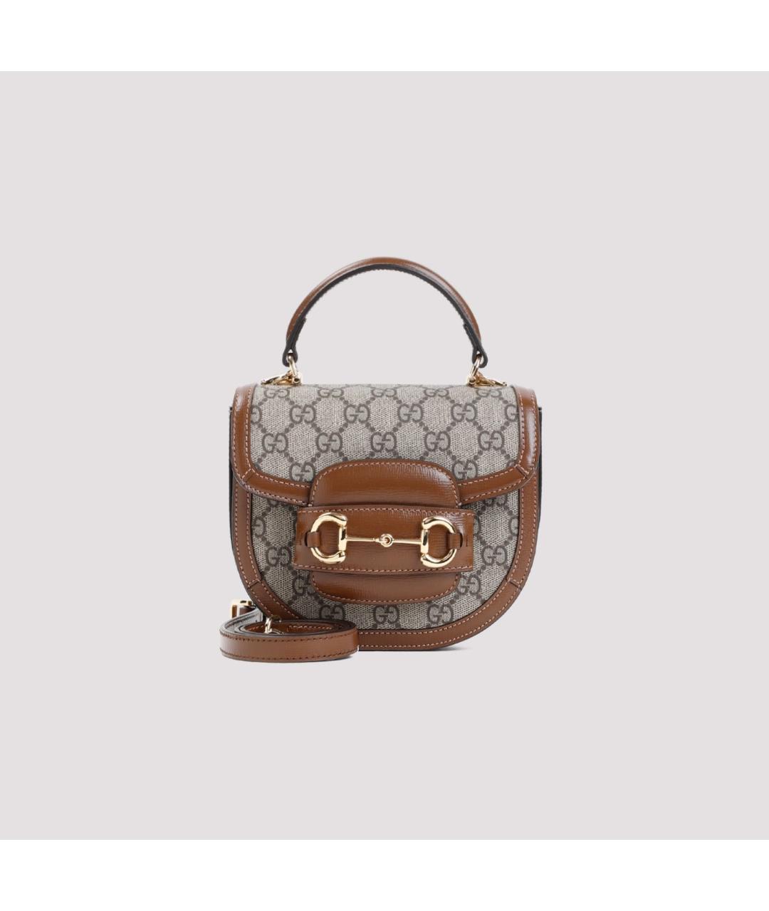 GUCCI Бежевая жаккардовая сумка через плечо, фото 2