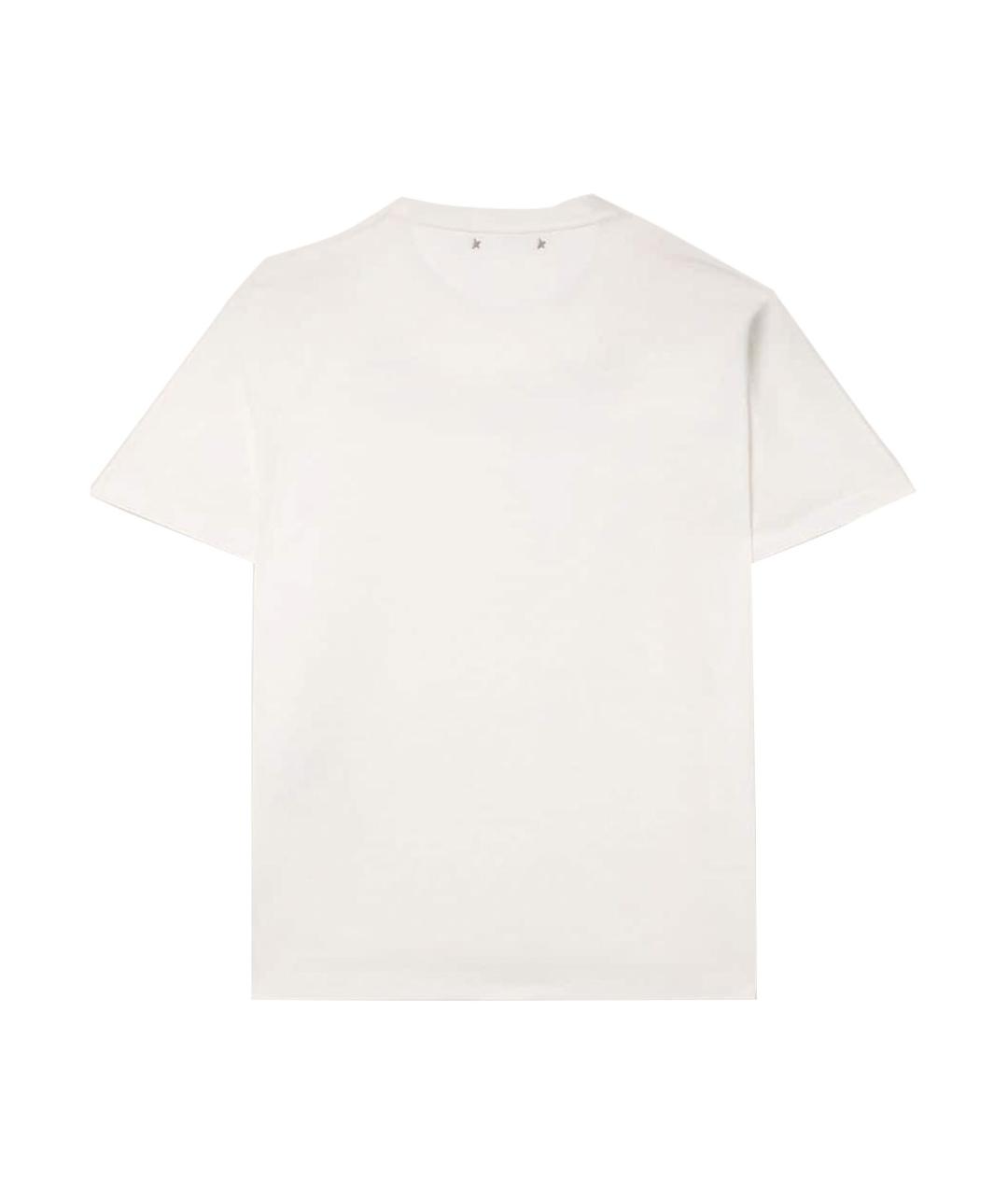 GOLDEN GOOSE DELUXE BRAND Белая хлопковая футболка, фото 4
