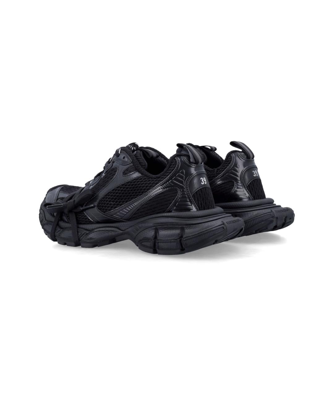 BALENCIAGA Черные синтетические низкие кроссовки / кеды, фото 4