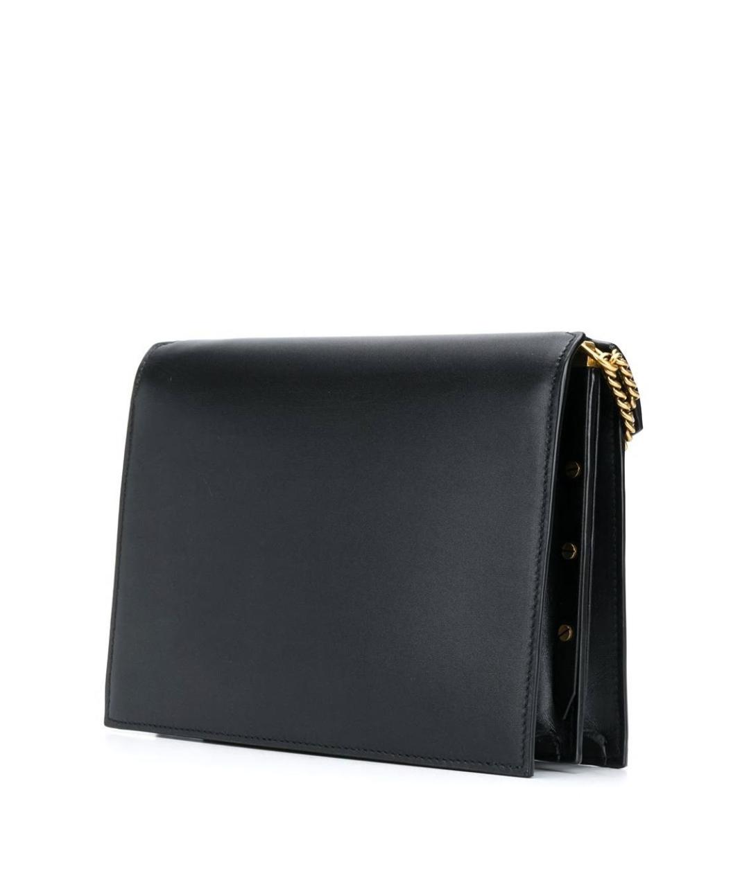 SAINT LAURENT Черная кожаная сумка через плечо, фото 3