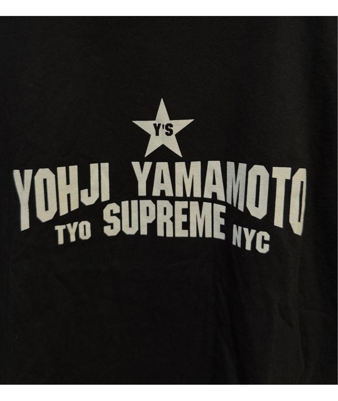 SUPREME Черная хлопковая футболка, фото 4