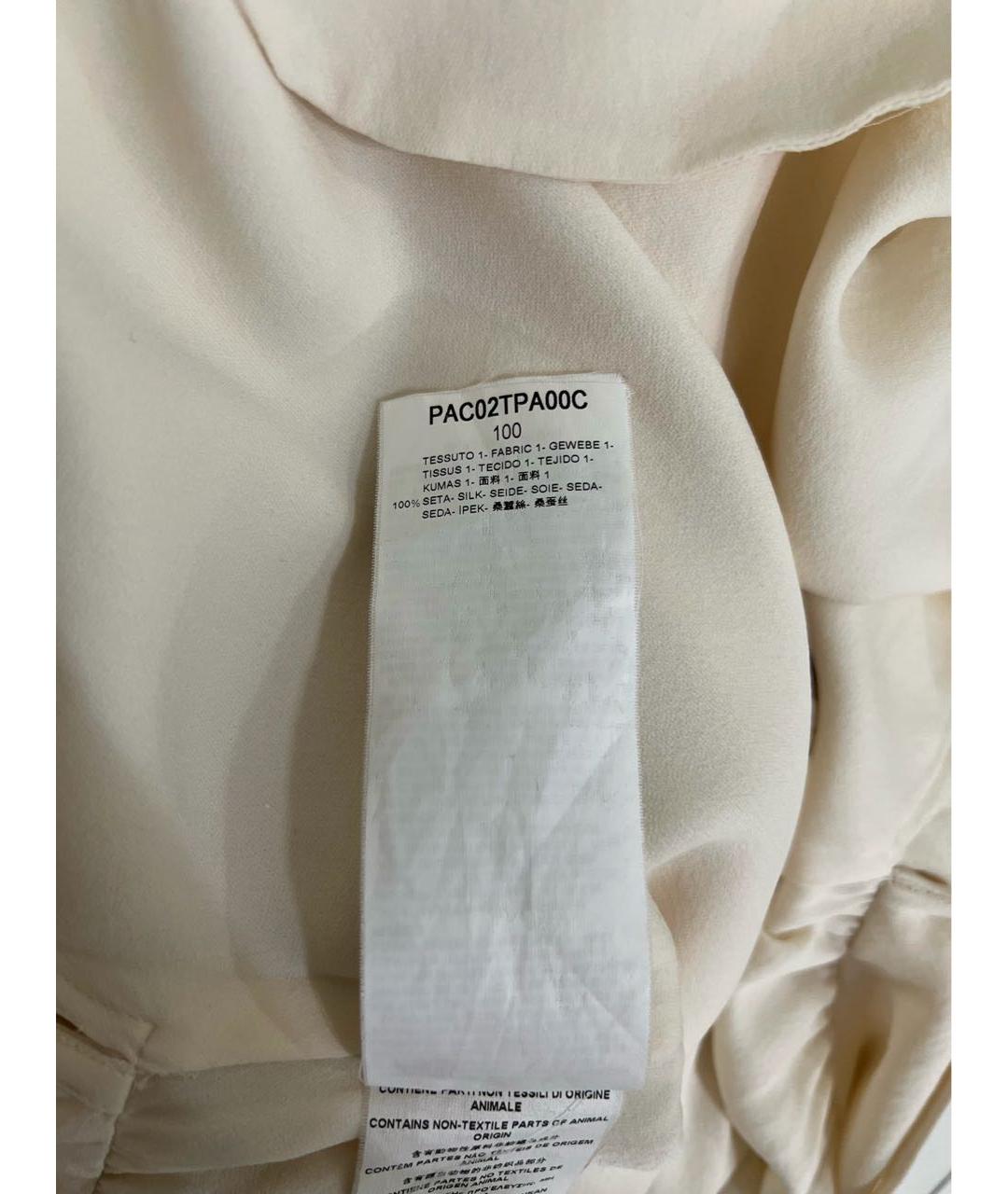GIORGIO ARMANI Бежевый шелковый жакет/пиджак, фото 7
