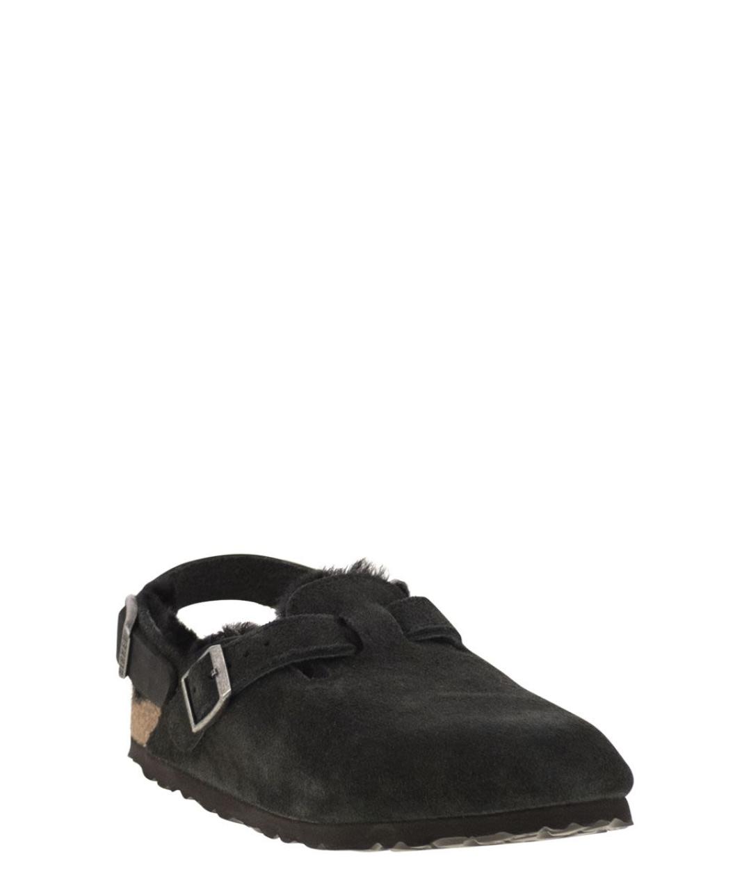 BIRKENSTOCK Черные замшевые мюли, фото 2