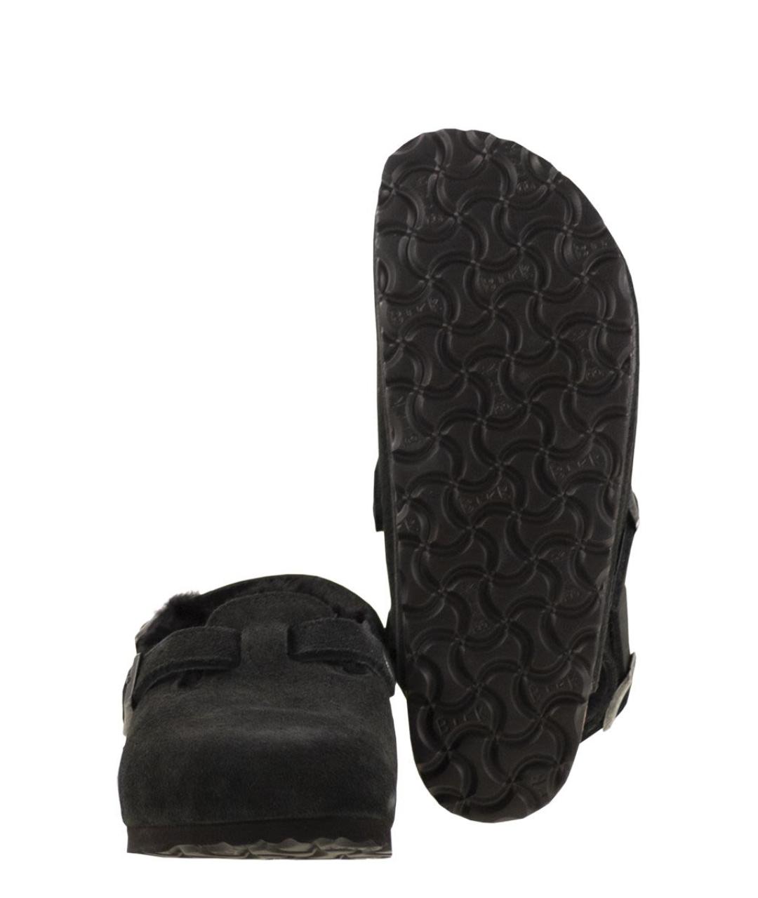 BIRKENSTOCK Черные замшевые мюли, фото 5