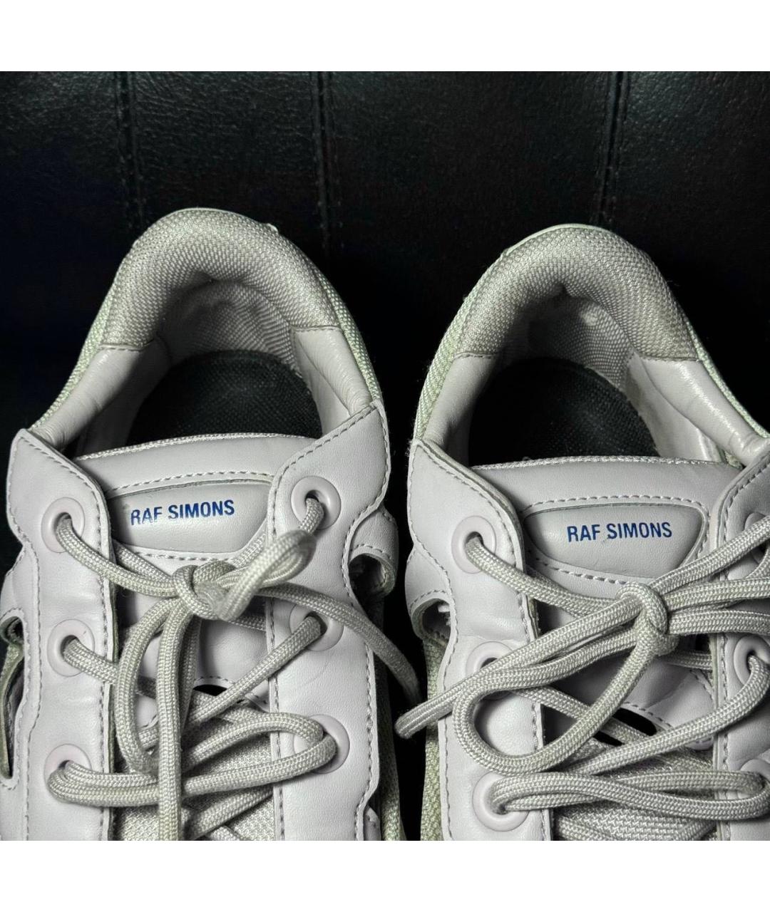 ADIDAS X RAF SIMONS Бежевые текстильные низкие кроссовки / кеды, фото 7