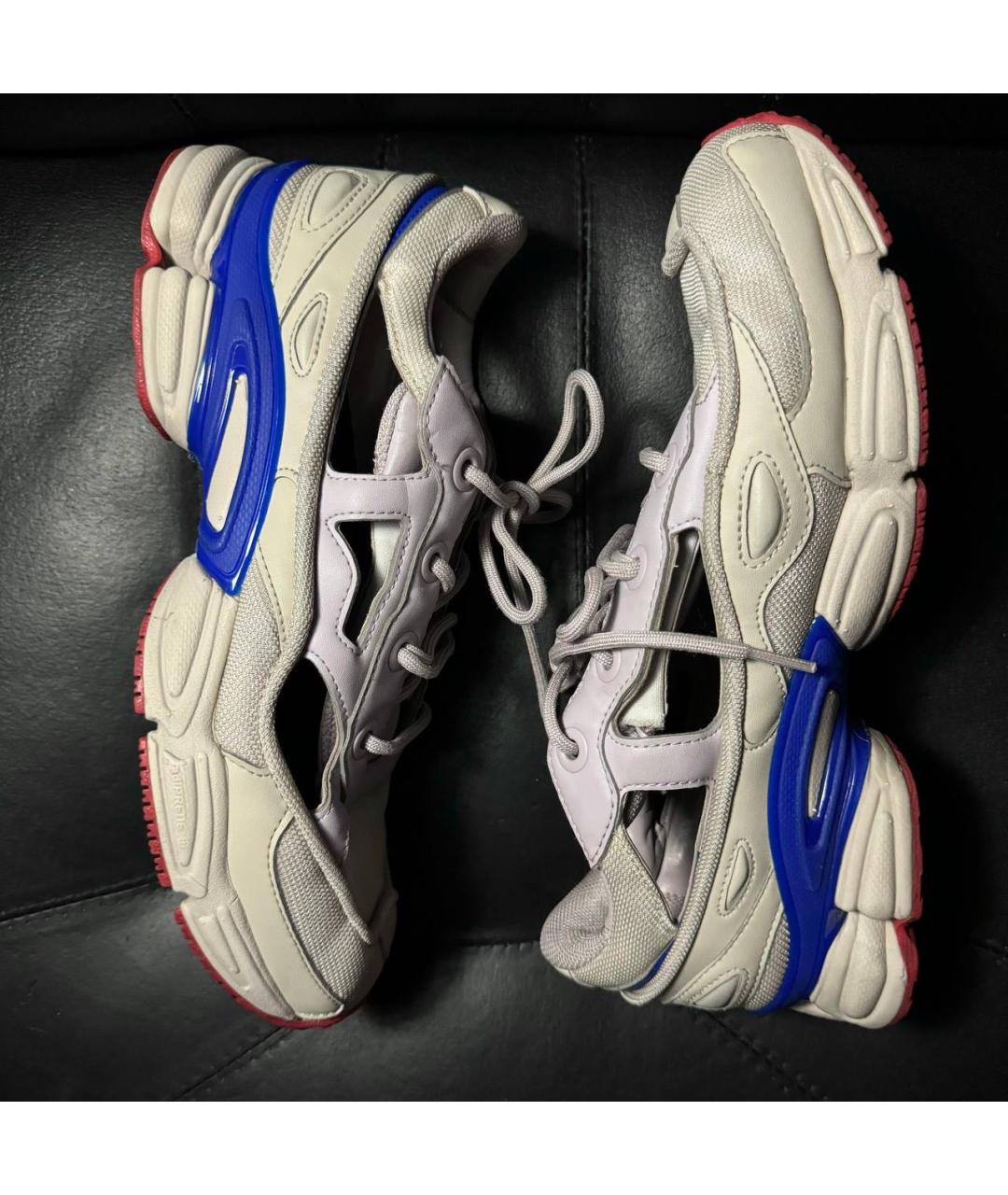 ADIDAS X RAF SIMONS Бежевые текстильные низкие кроссовки / кеды, фото 3