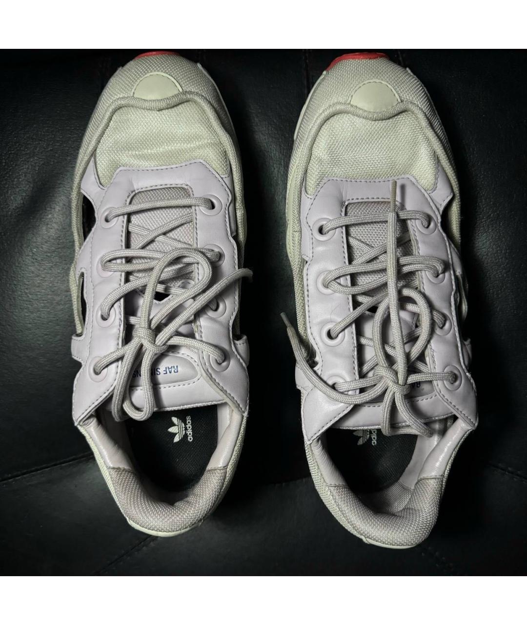 ADIDAS X RAF SIMONS Бежевые текстильные низкие кроссовки / кеды, фото 6