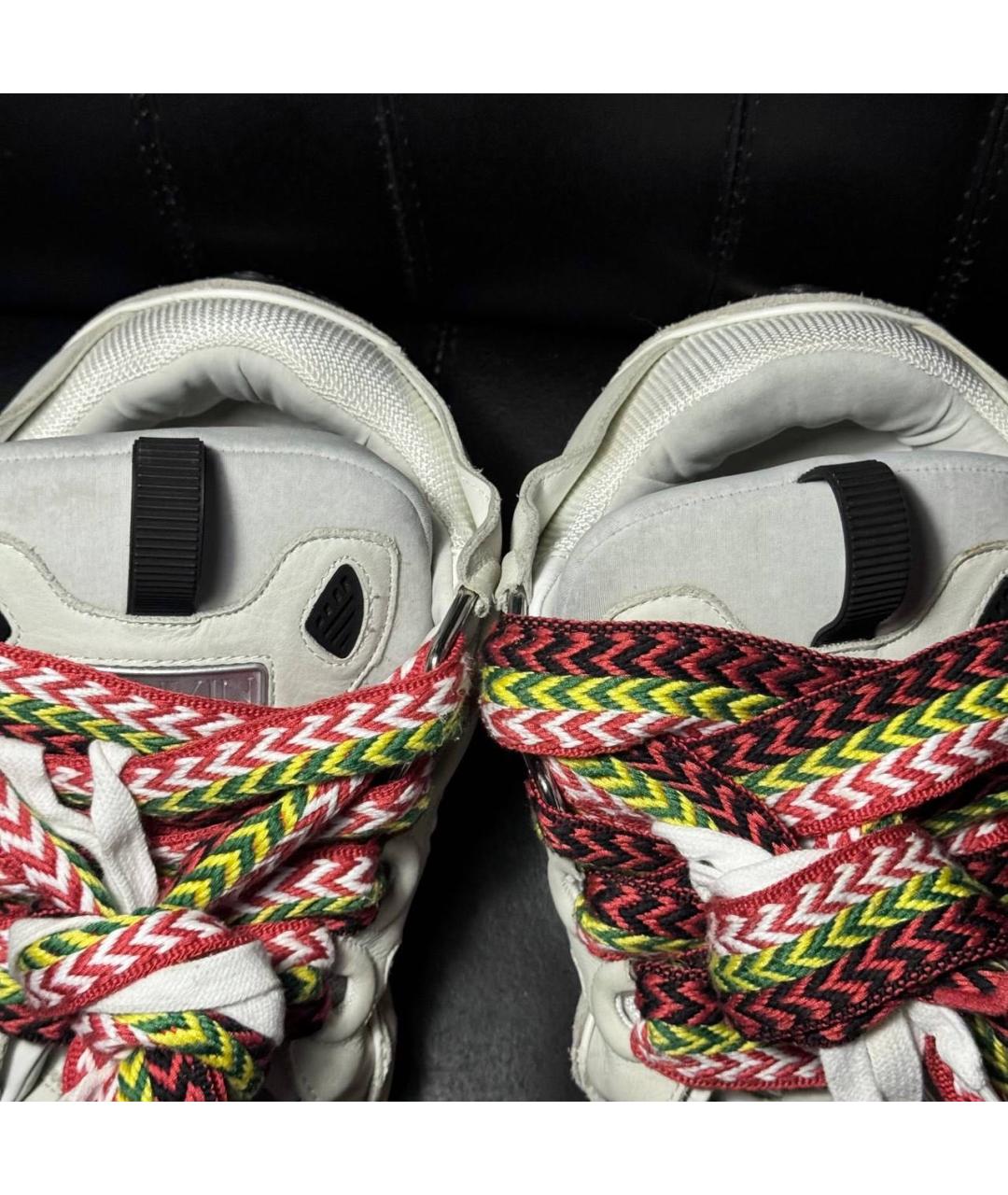 LANVIN Бежевые текстильные низкие кроссовки / кеды, фото 8