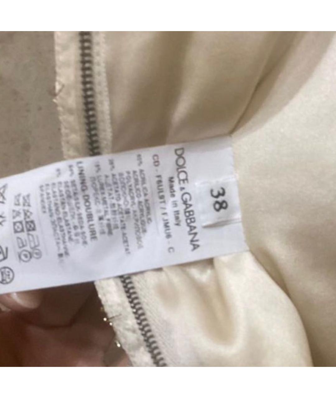 DOLCE&GABBANA Золотое коктейльное платье, фото 5