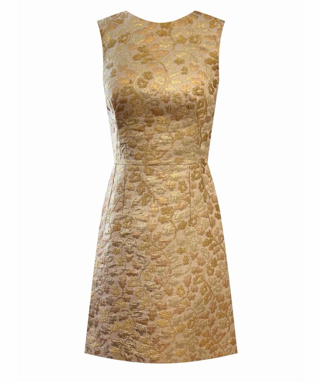 DOLCE&GABBANA Золотое коктейльное платье, фото 1