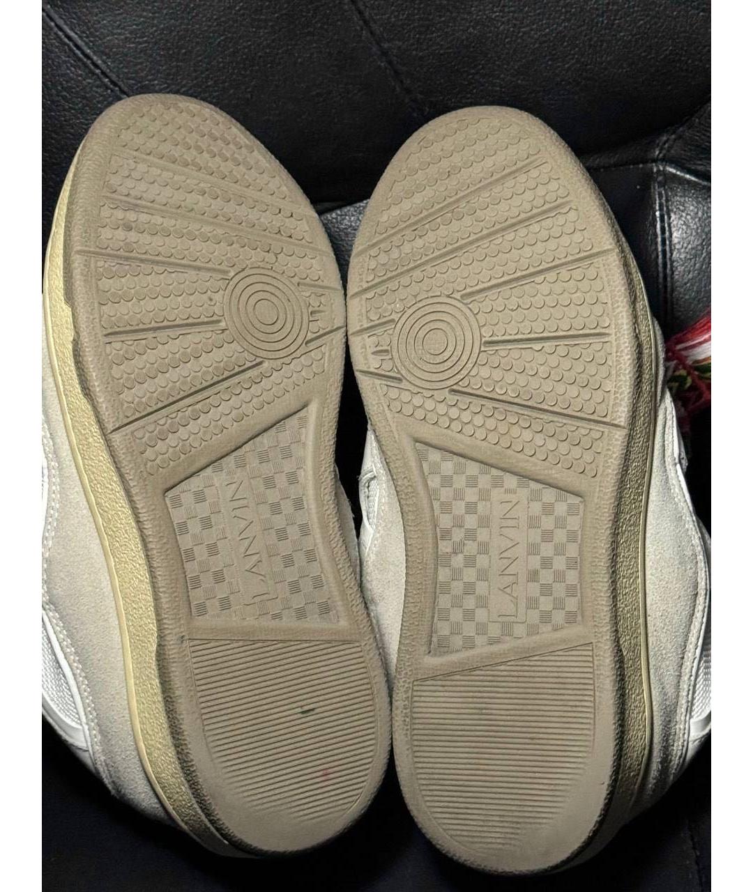 LANVIN Бежевые текстильные кроссовки, фото 8