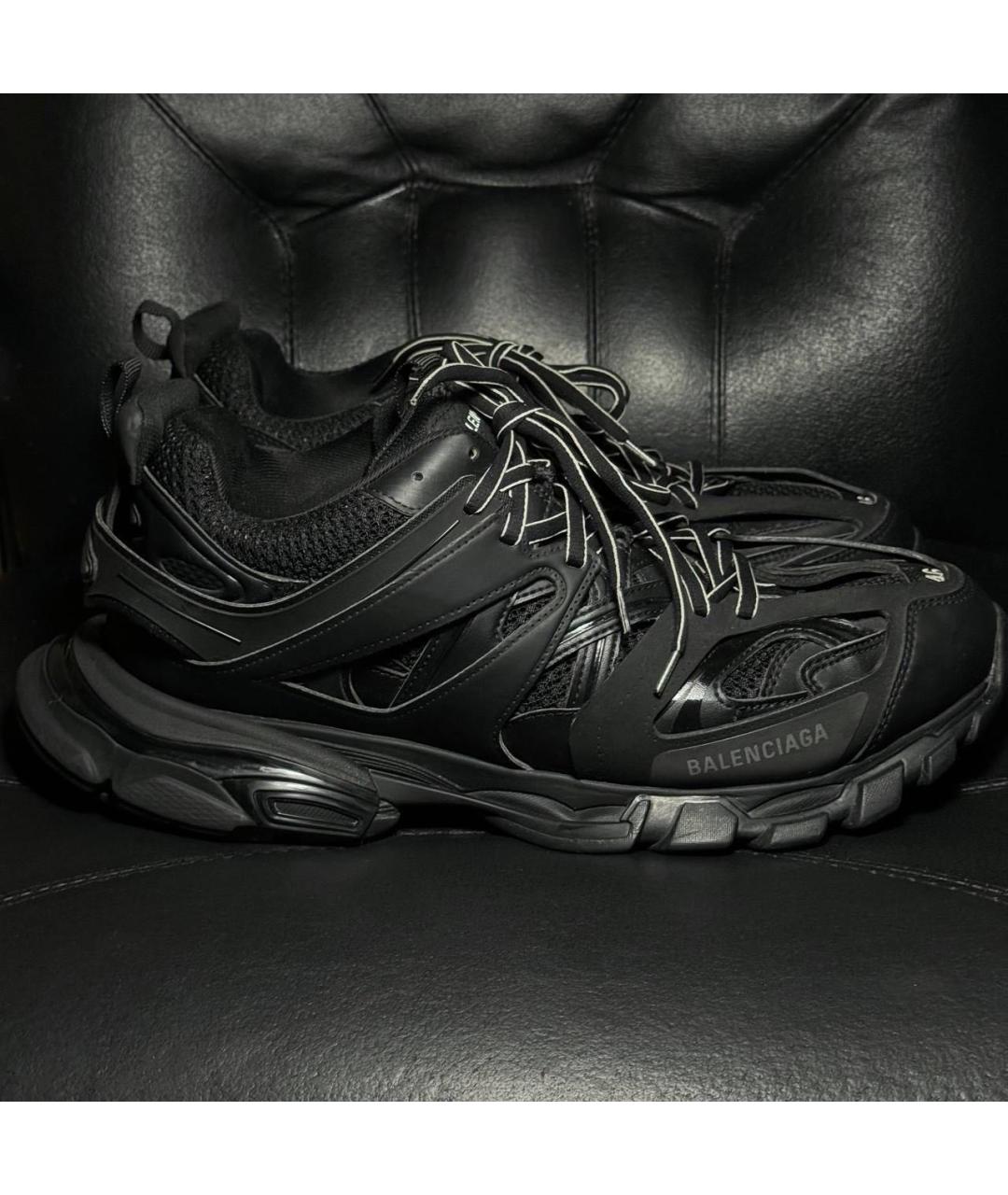 BALENCIAGA Черные текстильные низкие кроссовки / кеды, фото 9