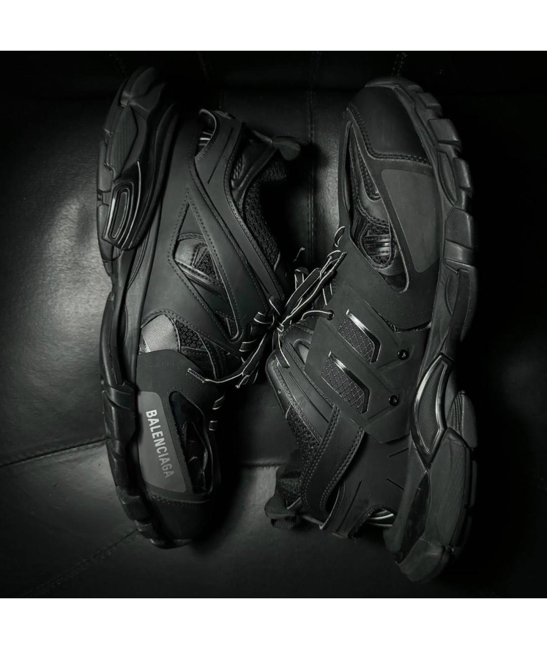 BALENCIAGA Черные текстильные низкие кроссовки / кеды, фото 3