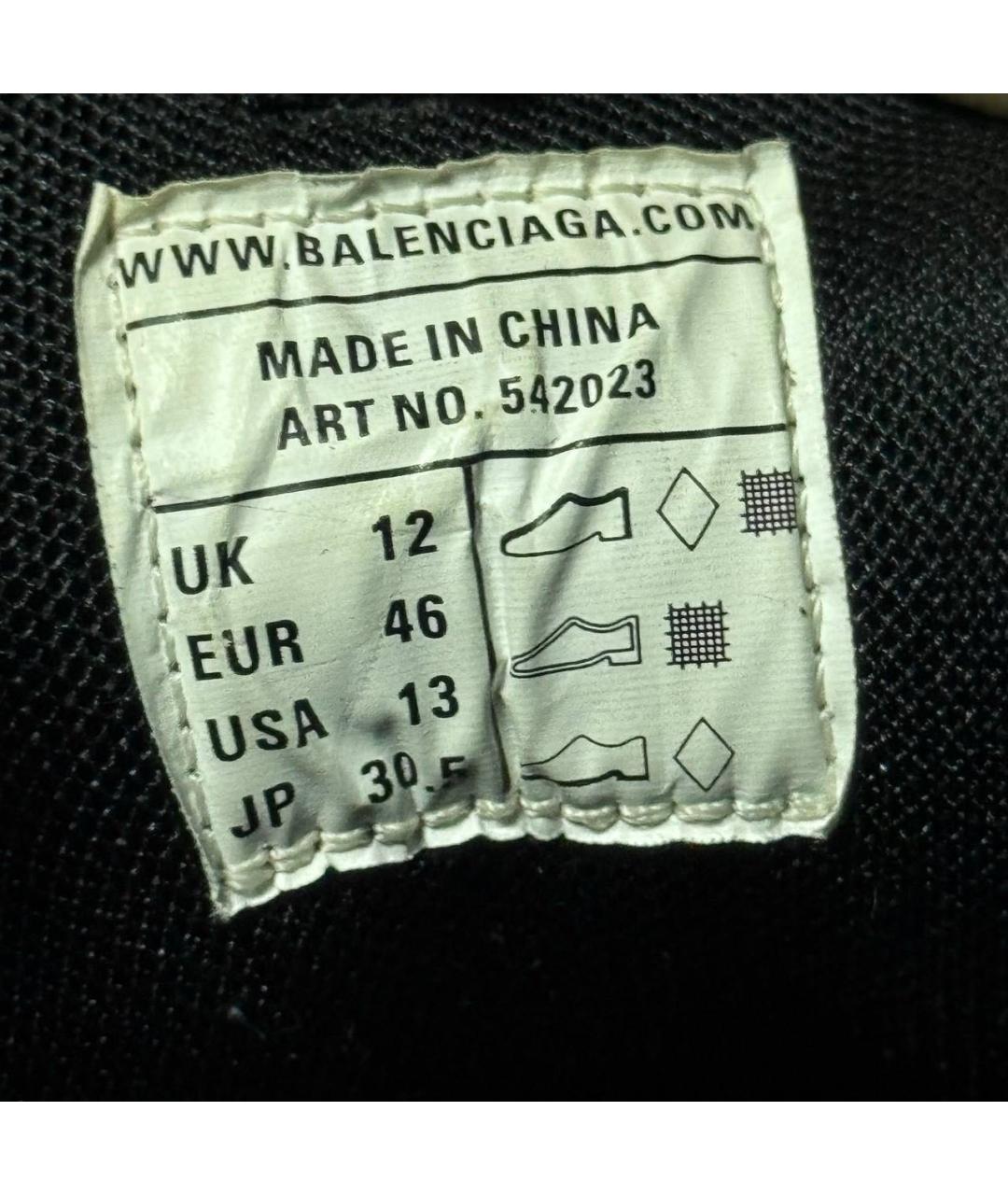 BALENCIAGA Черные текстильные низкие кроссовки / кеды, фото 8