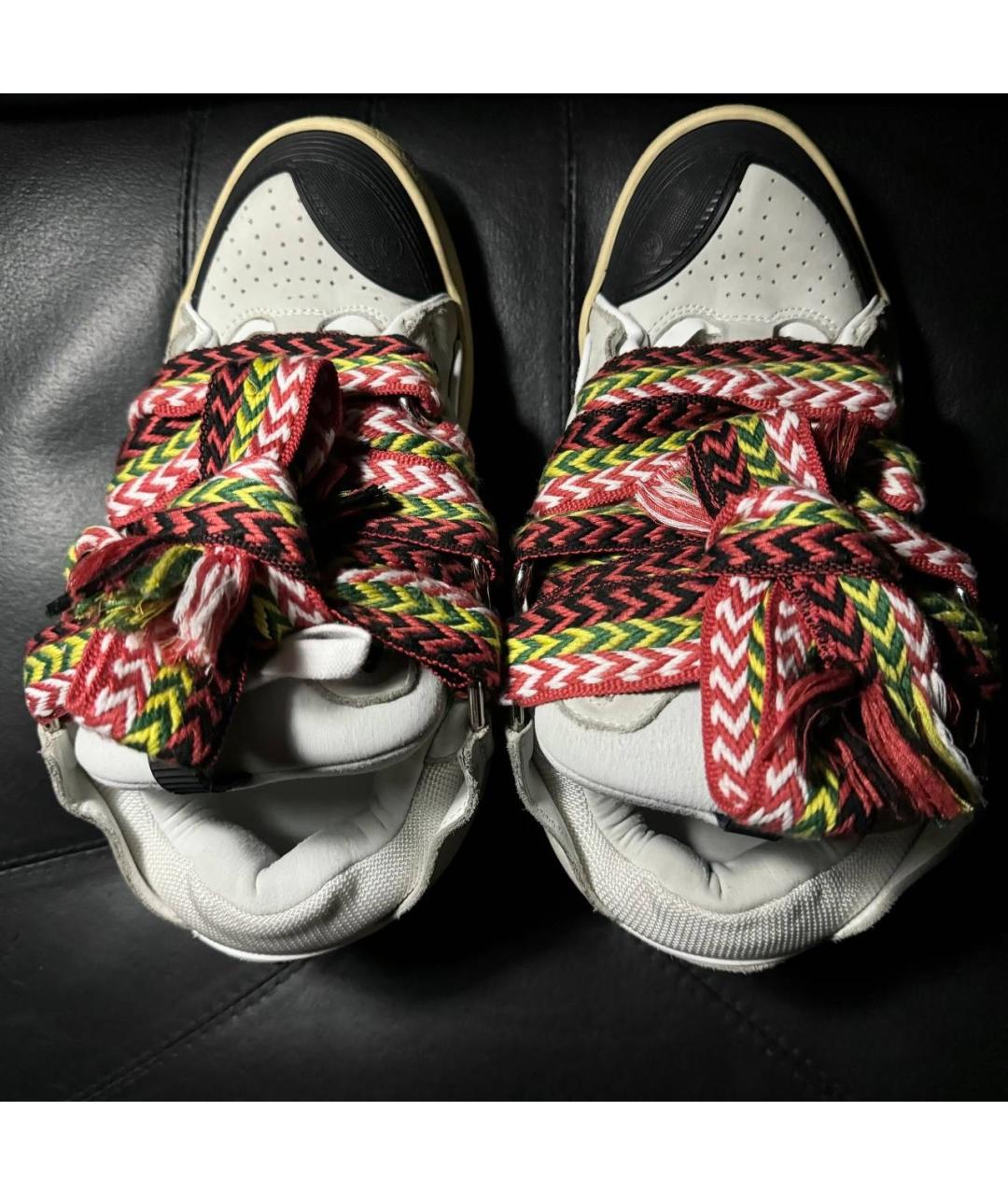 LANVIN Белые текстильные кроссовки, фото 4