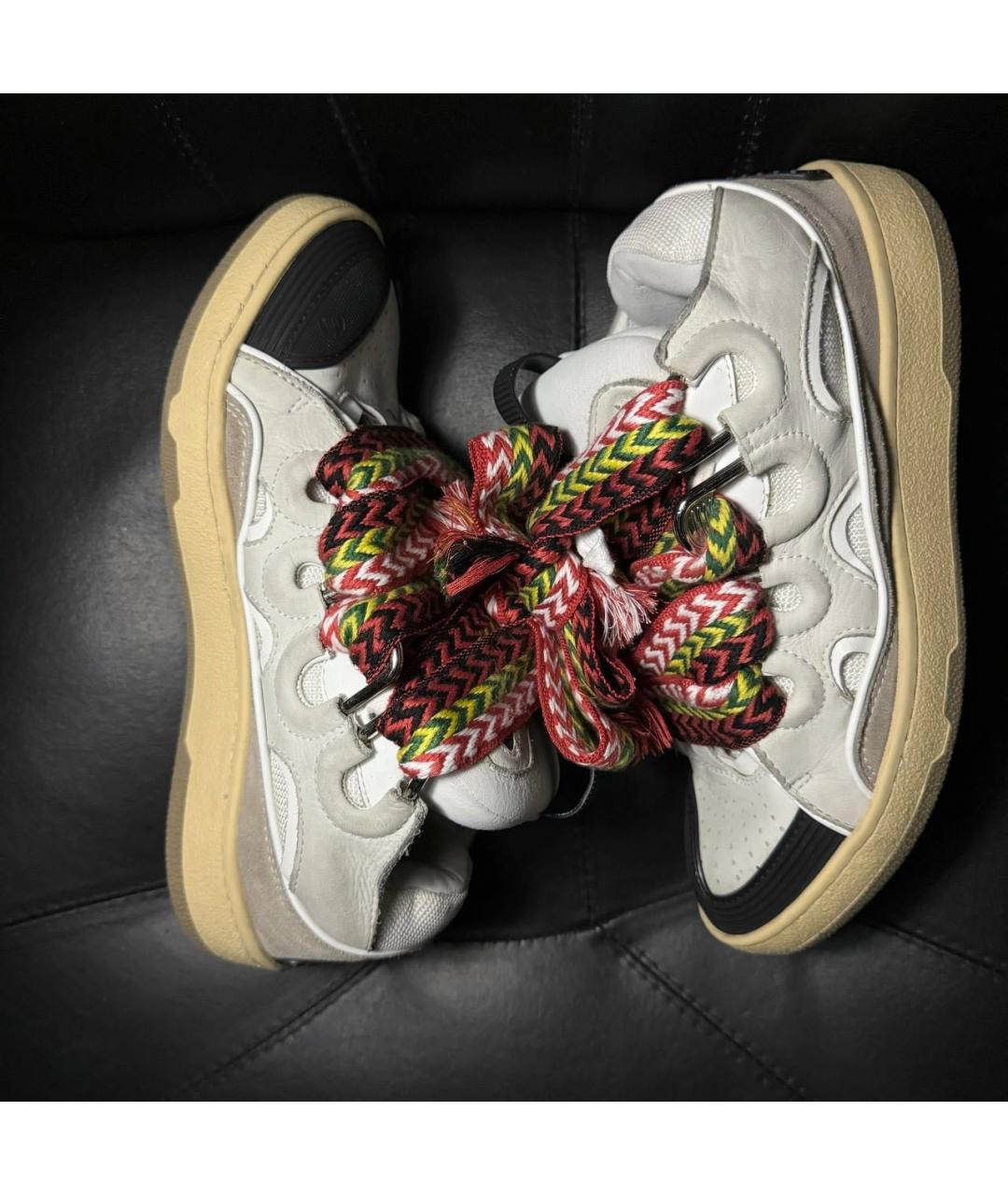 LANVIN Белые текстильные кроссовки, фото 6