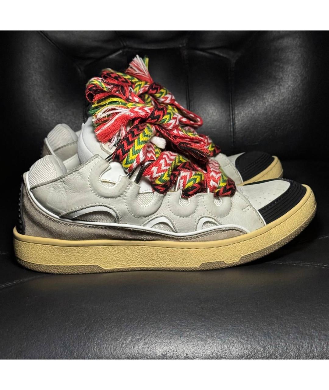 LANVIN Белые текстильные кроссовки, фото 9