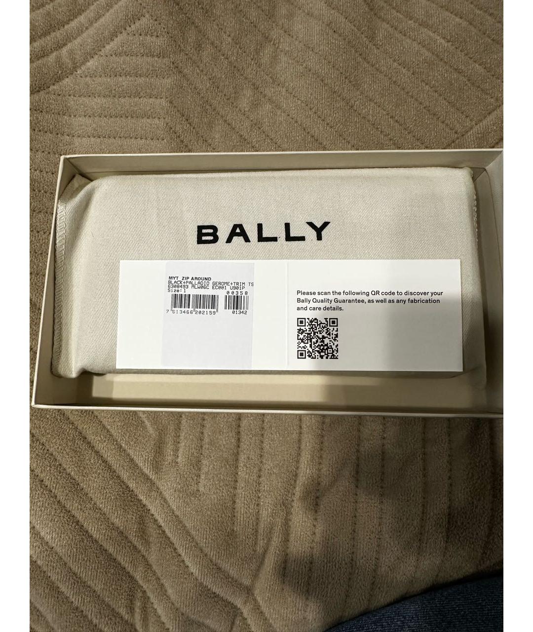BALLY Черный кожаный кошелек, фото 5