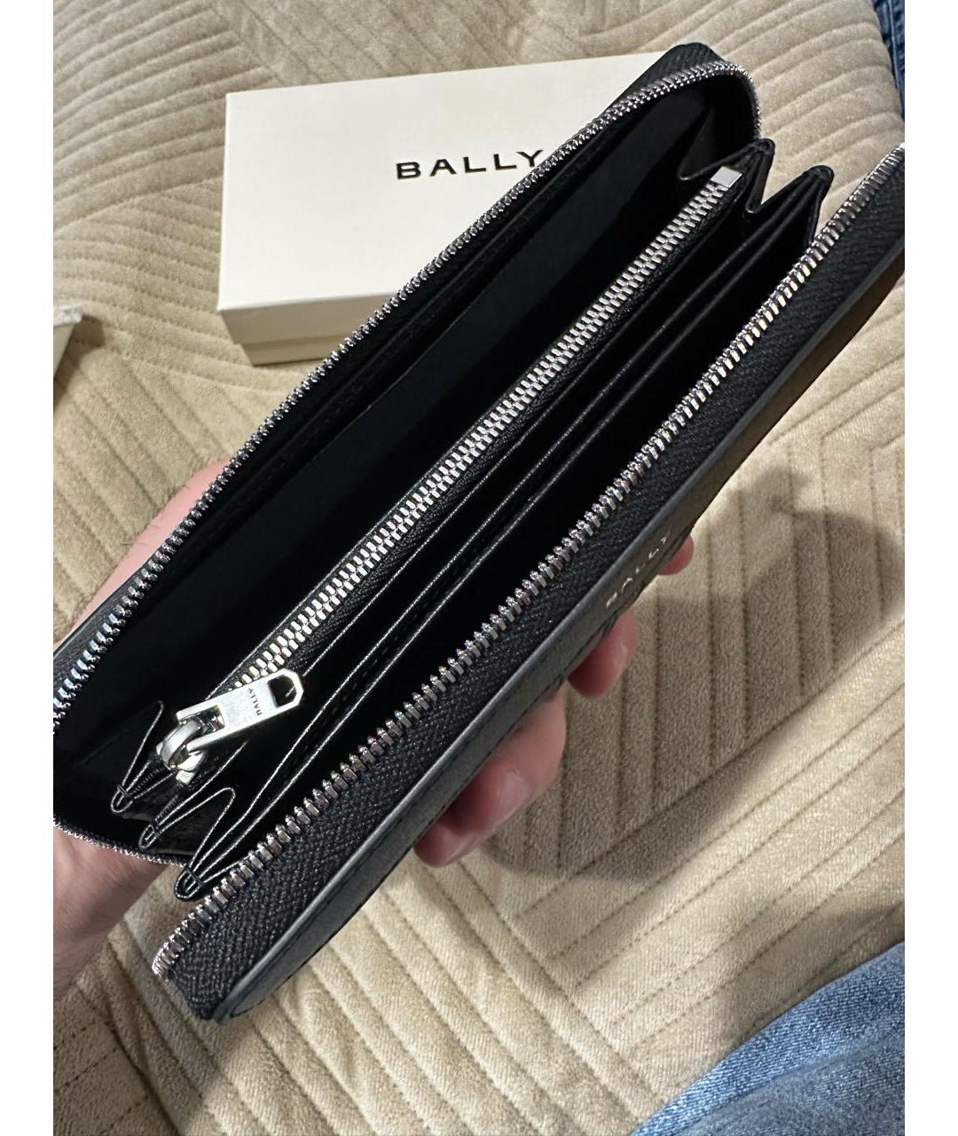 BALLY Черный кожаный кошелек, фото 3