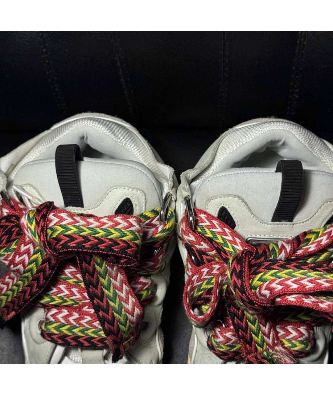 LANVIN Бежевые текстильные низкие кроссовки / кеды, фото 6