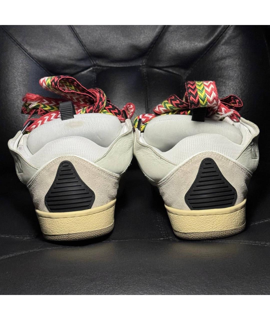 LANVIN Бежевые текстильные низкие кроссовки / кеды, фото 2