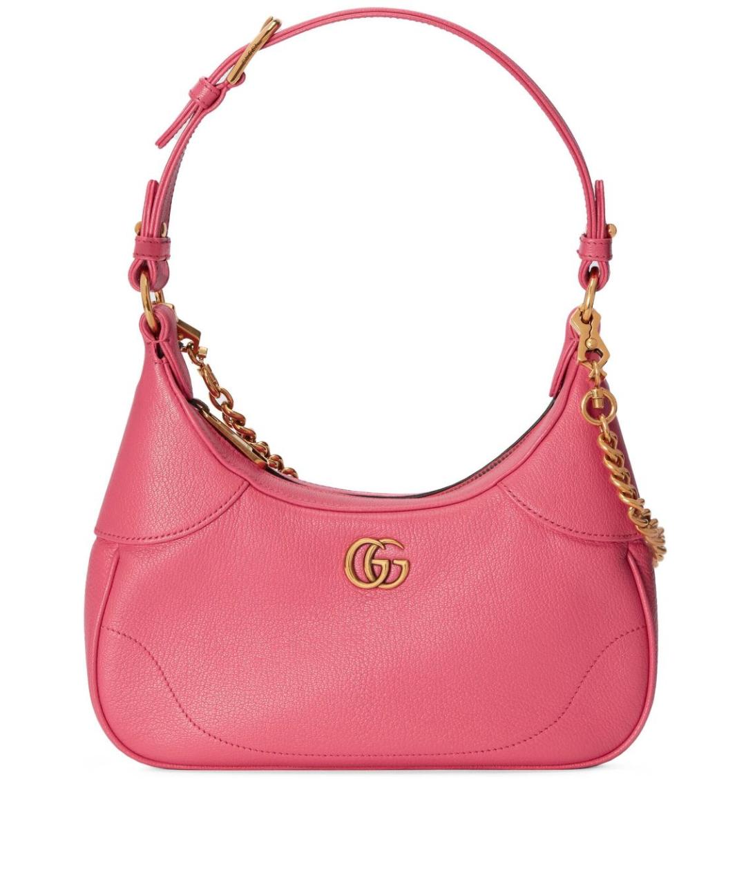 GUCCI Розовая кожаная сумка через плечо, фото 1