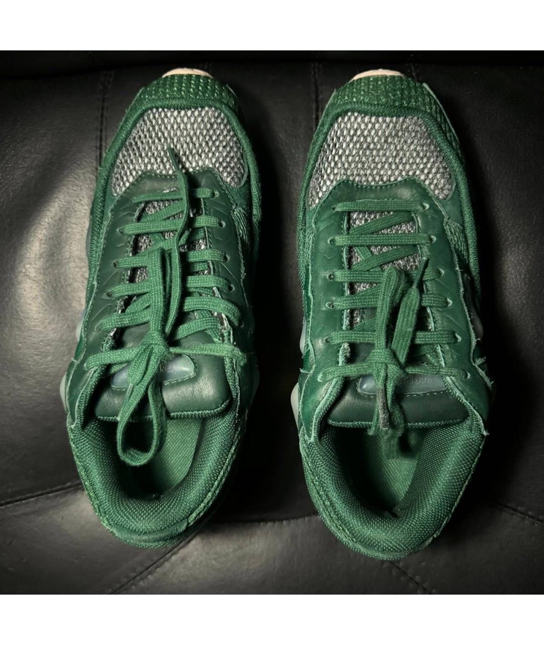 ADIDAS X RAF SIMONS Зеленые текстильные низкие кроссовки / кеды, фото 6