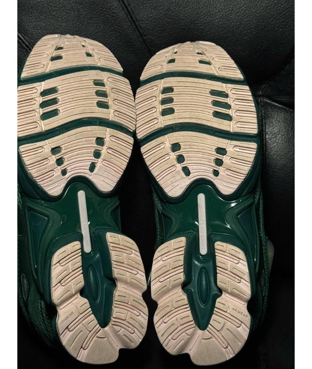 ADIDAS X RAF SIMONS Зеленые текстильные низкие кроссовки / кеды, фото 7