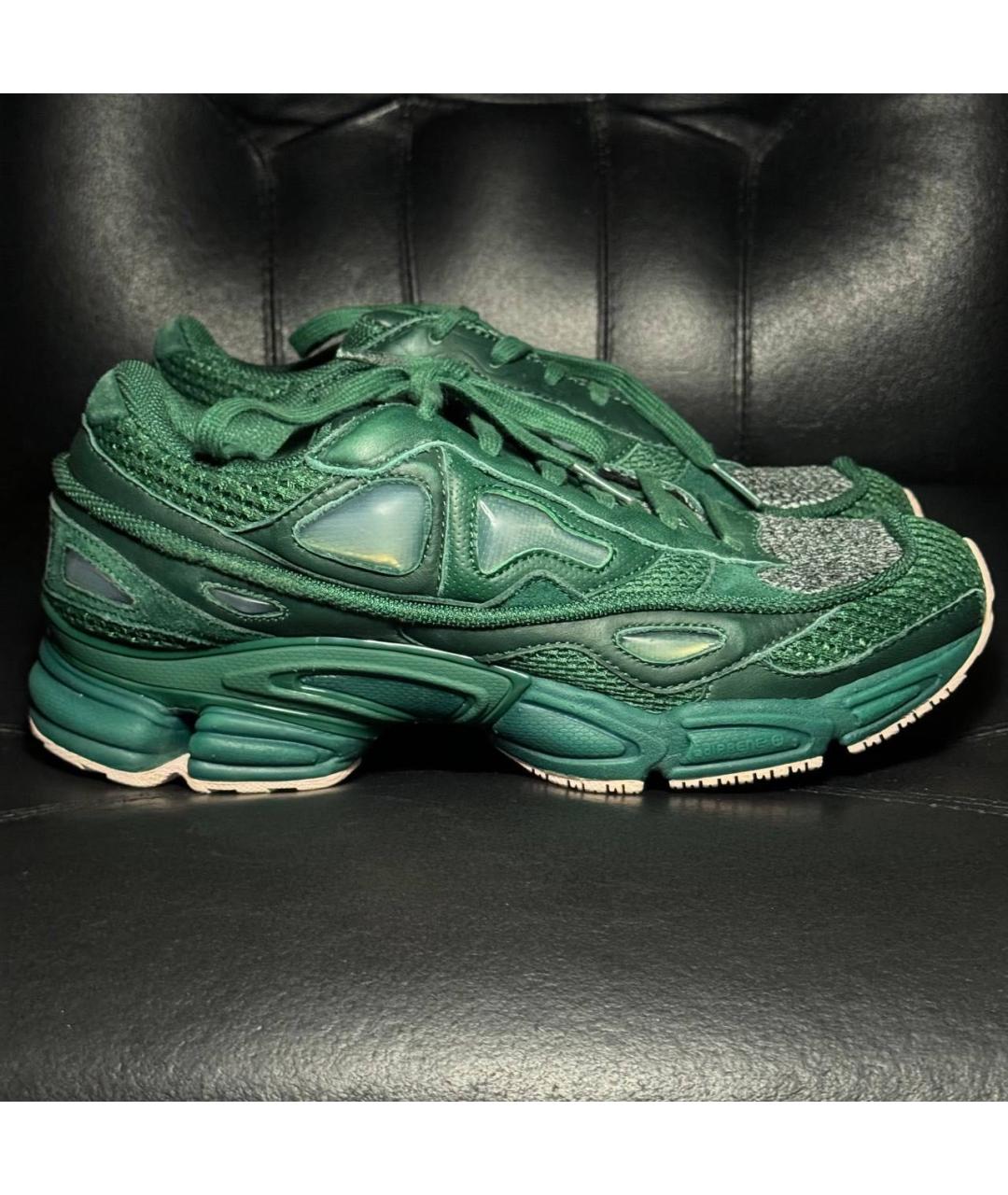 ADIDAS X RAF SIMONS Зеленые текстильные низкие кроссовки / кеды, фото 9