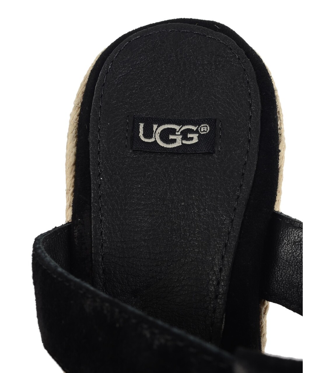 UGG AUSTRALIA Черные замшевые босоножки, фото 7