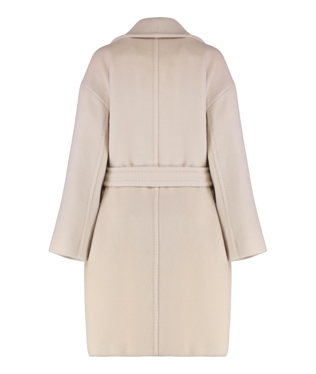 MAX MARA STUDIO Бежевое шерстяное пальто, фото 2