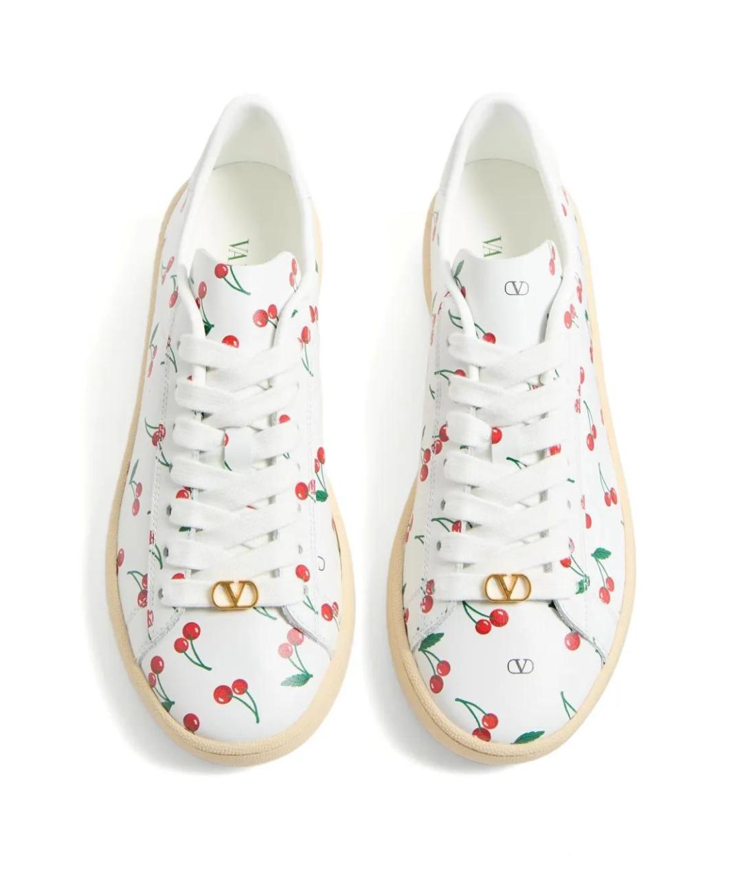 VALENTINO Белые кожаные кроссовки, фото 4