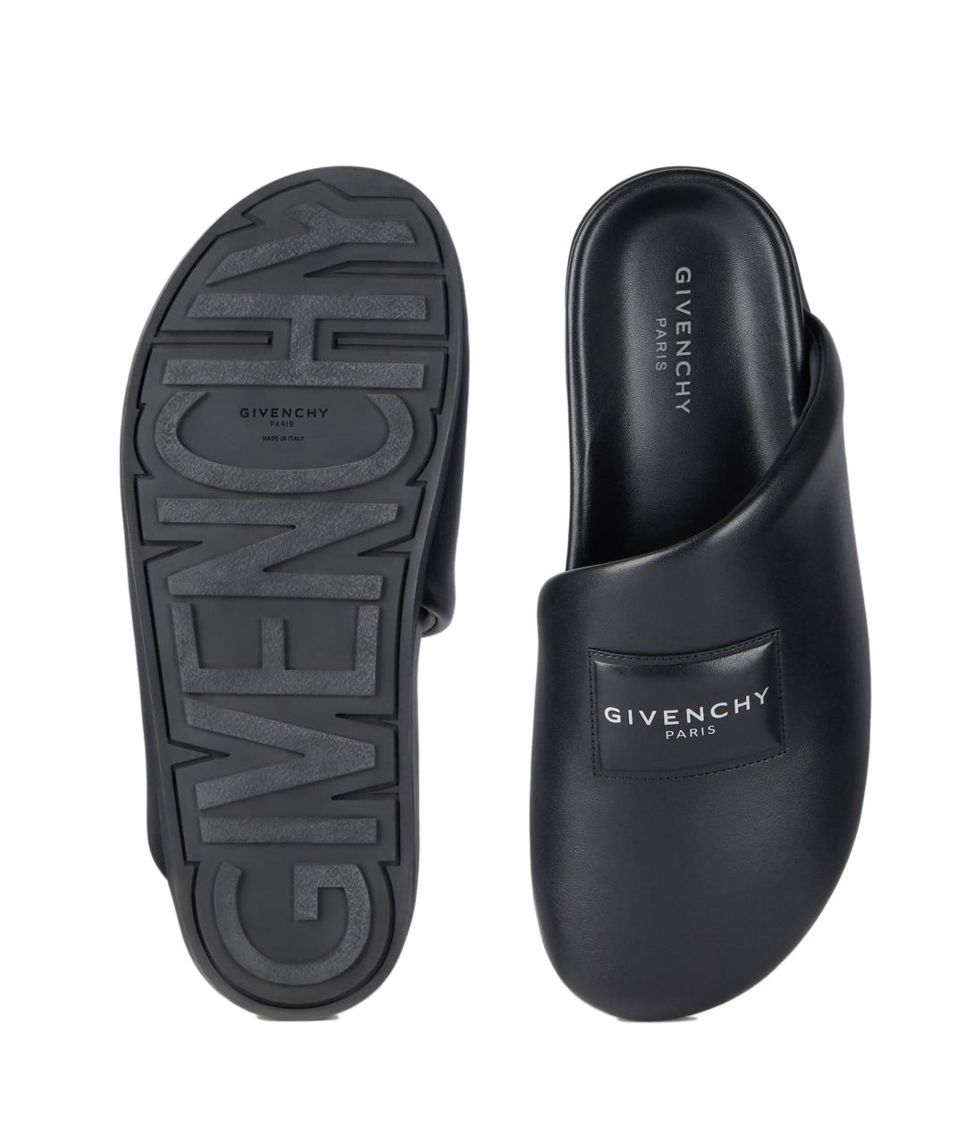 GIVENCHY Черные кожаные сандалии, фото 5