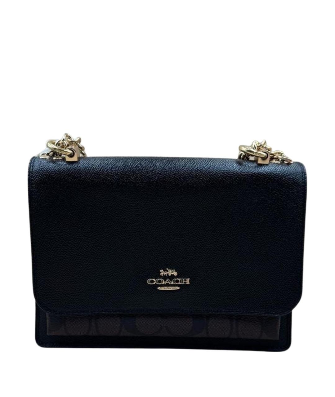 COACH Черная кожаная сумка через плечо, фото 1