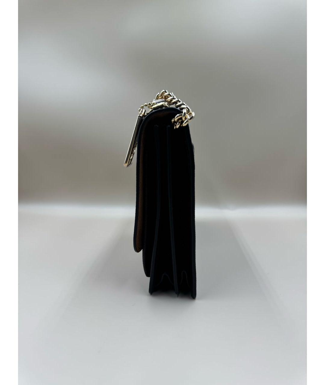 COACH Черная кожаная сумка через плечо, фото 4