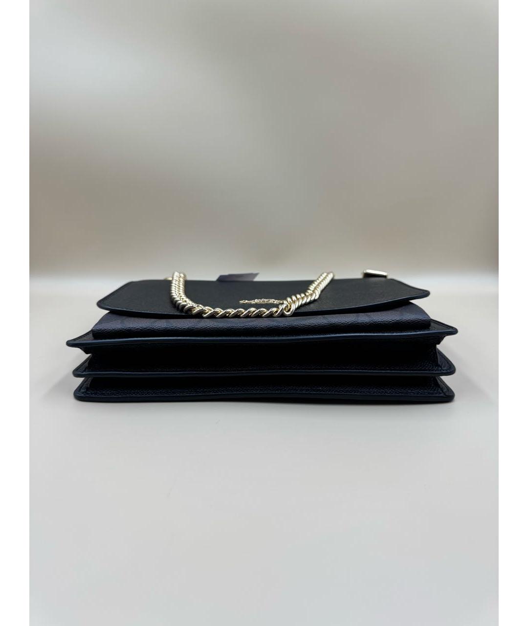 COACH Черная кожаная сумка через плечо, фото 5