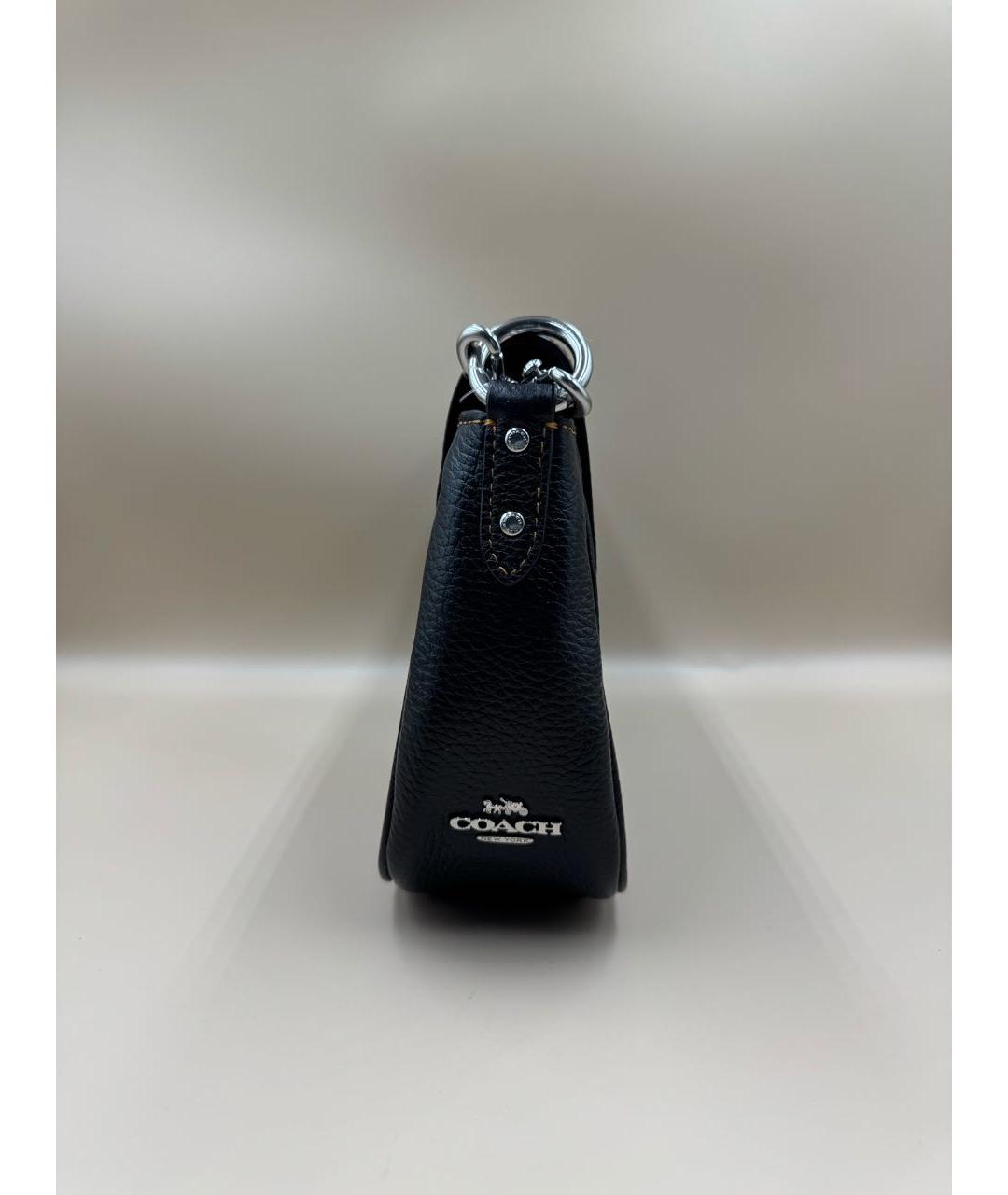 COACH Черная кожаная сумка через плечо, фото 3