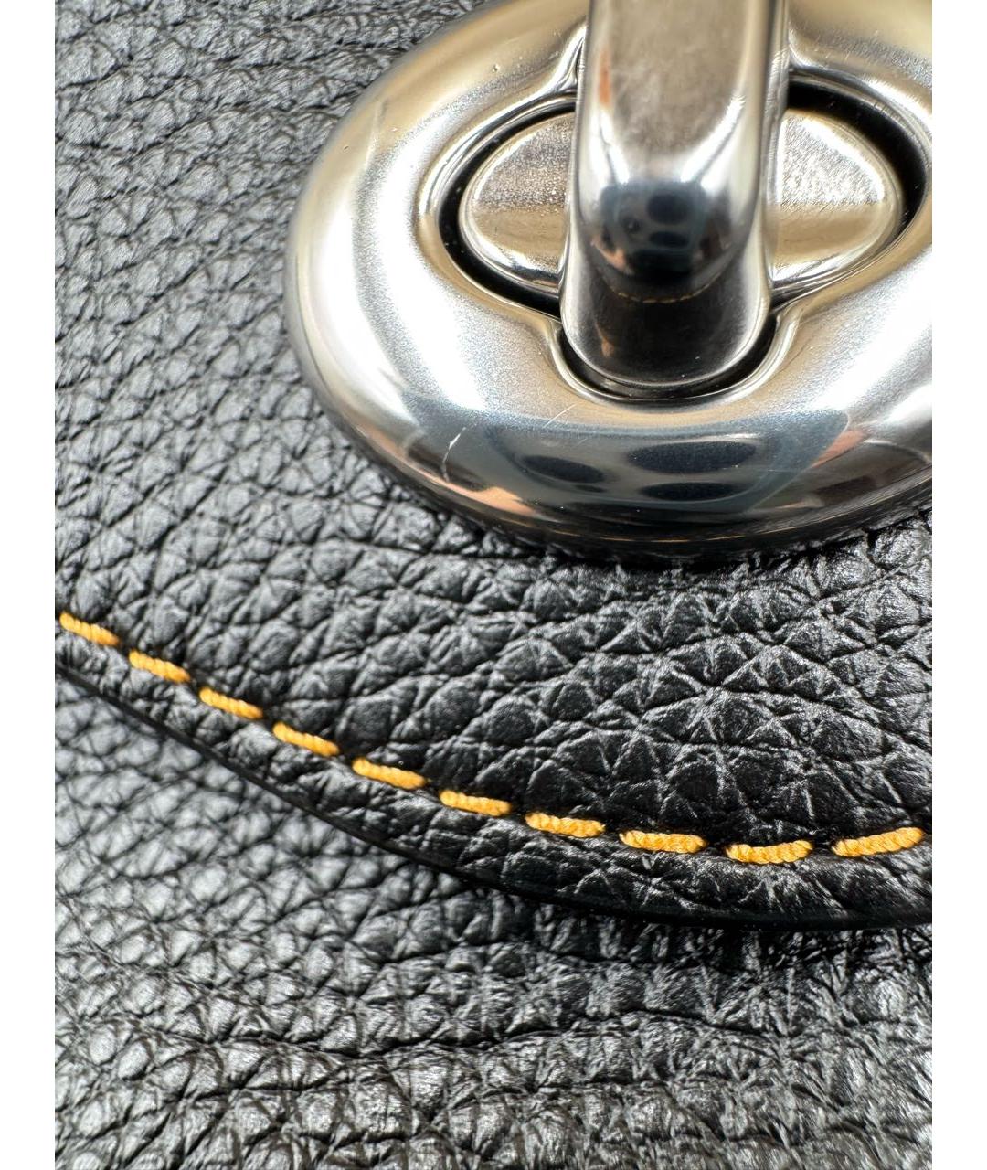 COACH Черная кожаная сумка через плечо, фото 8