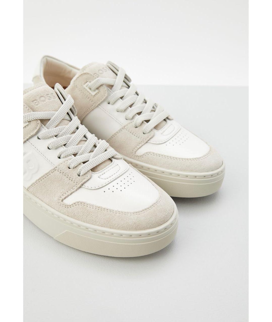 HUGO BOSS Бежевые замшевые кеды, фото 2