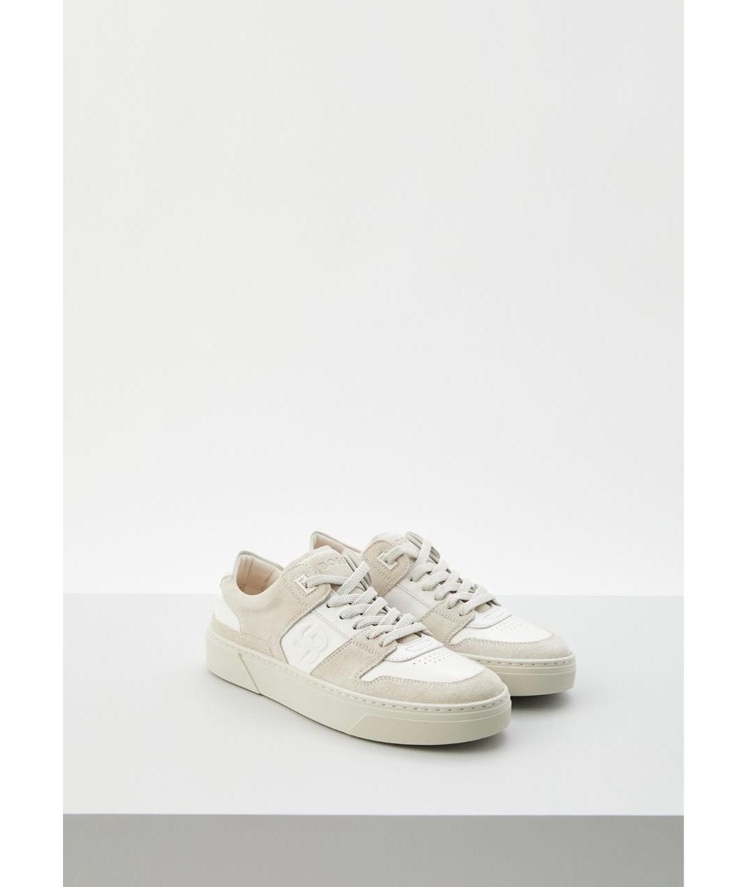 HUGO BOSS Бежевые замшевые кеды, фото 7