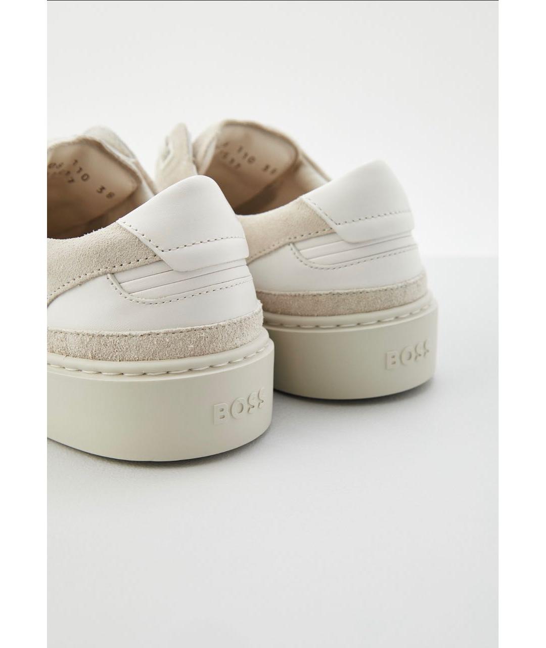 HUGO BOSS Бежевые замшевые кеды, фото 4