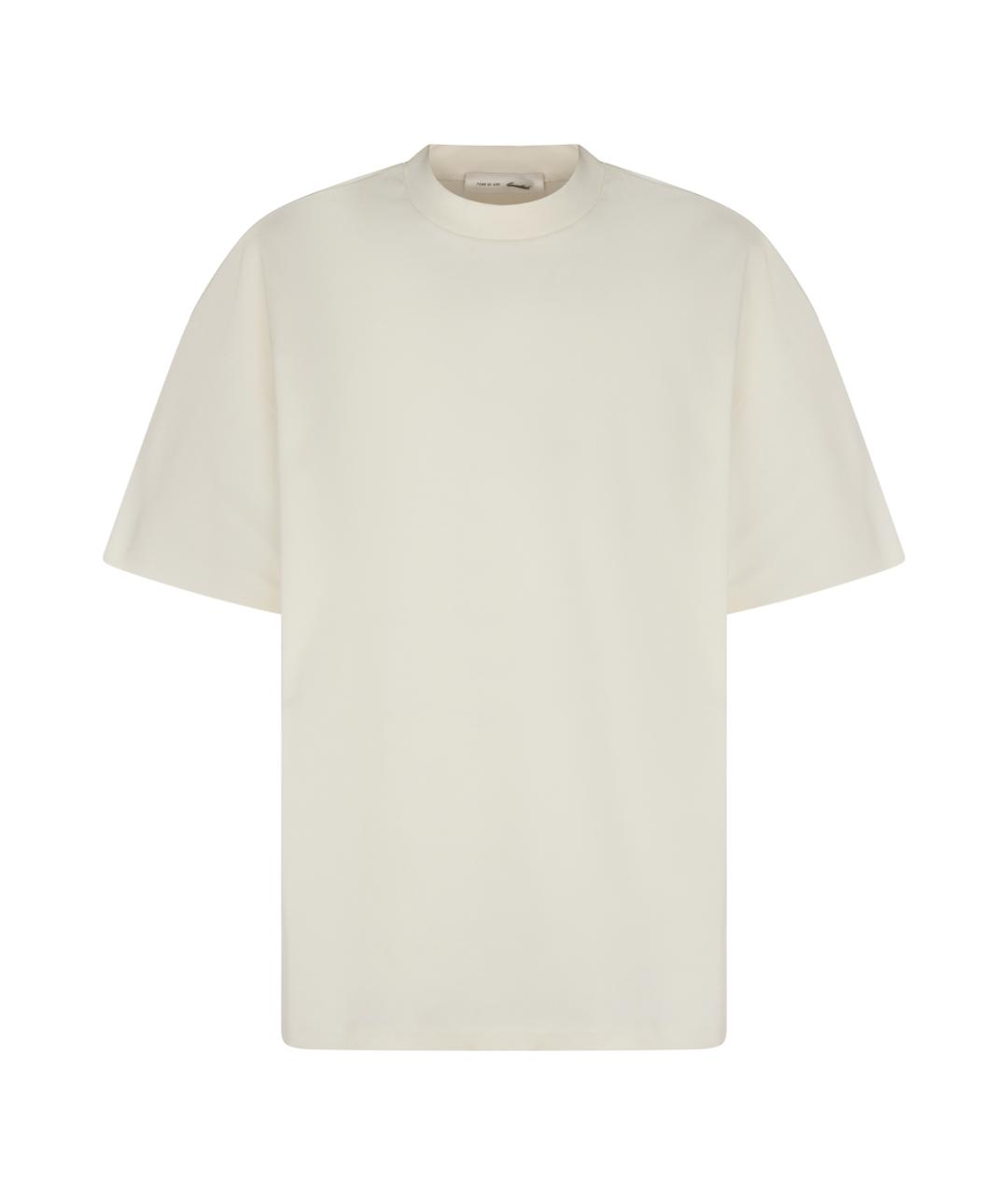 FEAR OF GOD ESSENTIALS Бежевая хлопковая футболка, фото 1