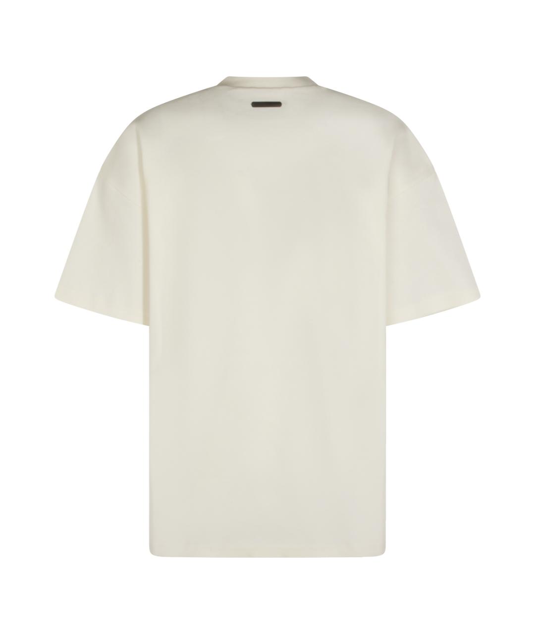 FEAR OF GOD ESSENTIALS Бежевая хлопковая футболка, фото 2