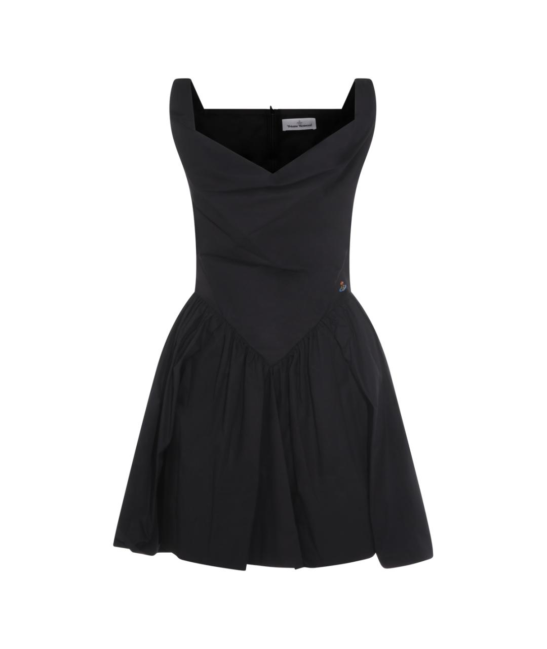 VIVIENNE WESTWOOD Черное хлопковое платье, фото 1