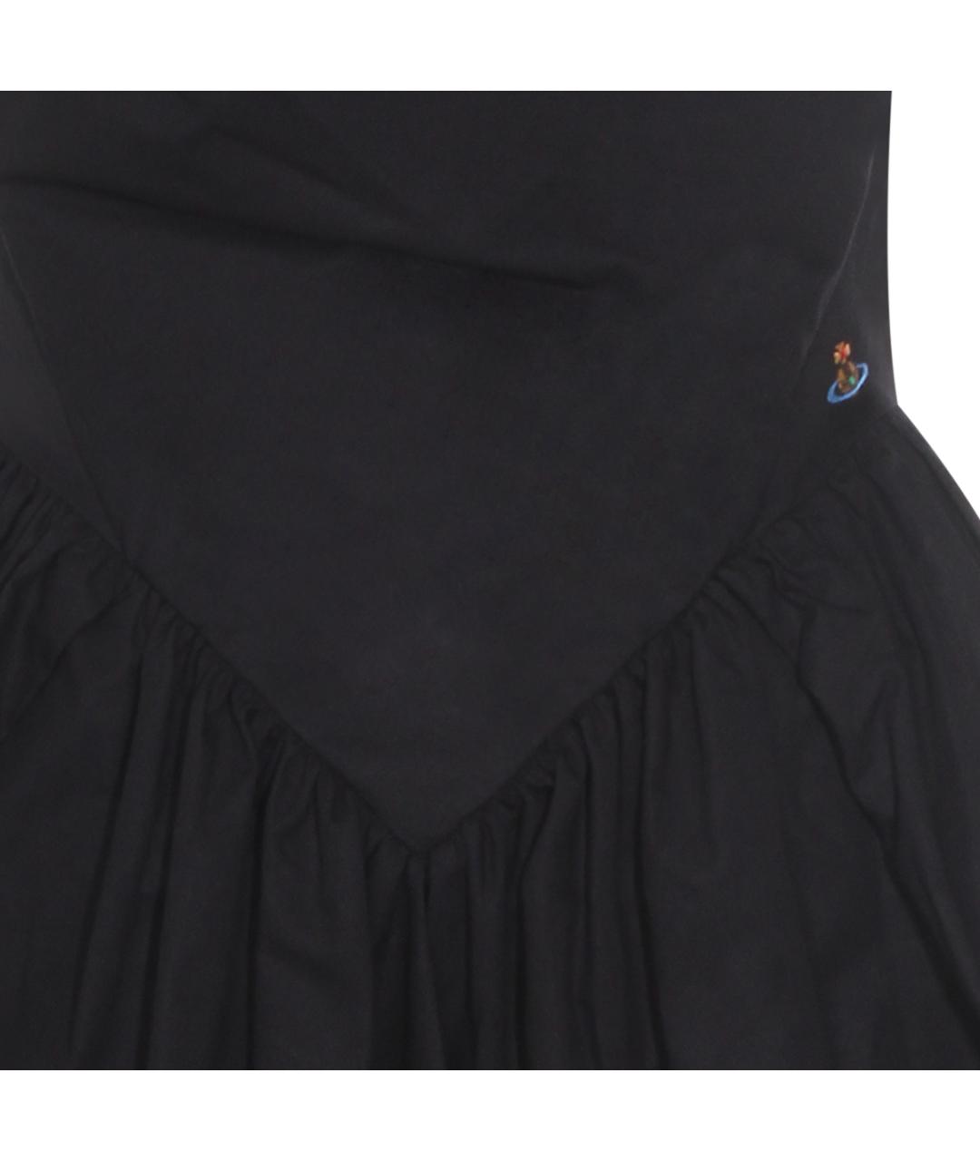 VIVIENNE WESTWOOD Черное хлопковое платье, фото 4