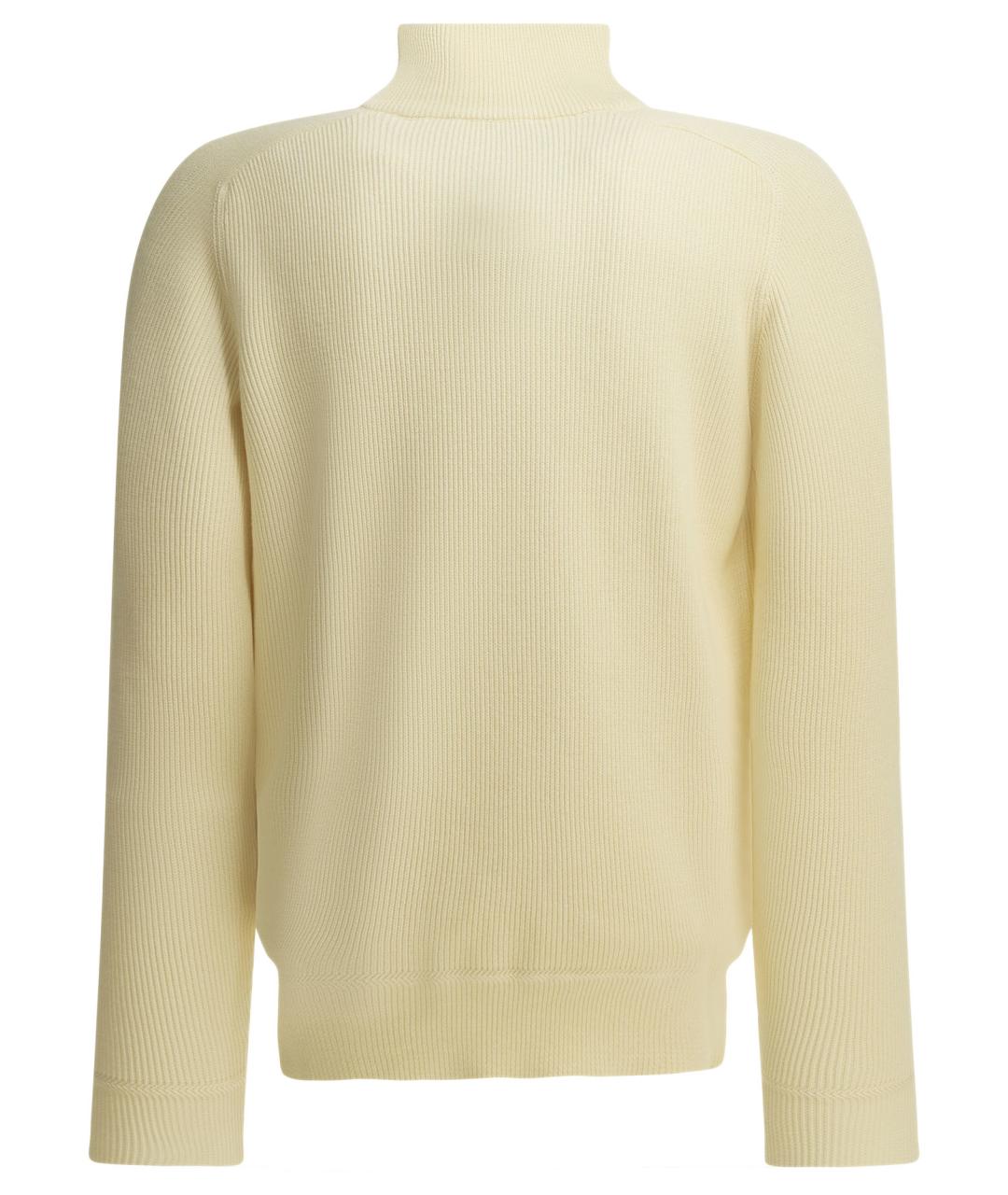 STONE ISLAND Белый хлопковый джемпер / свитер, фото 2