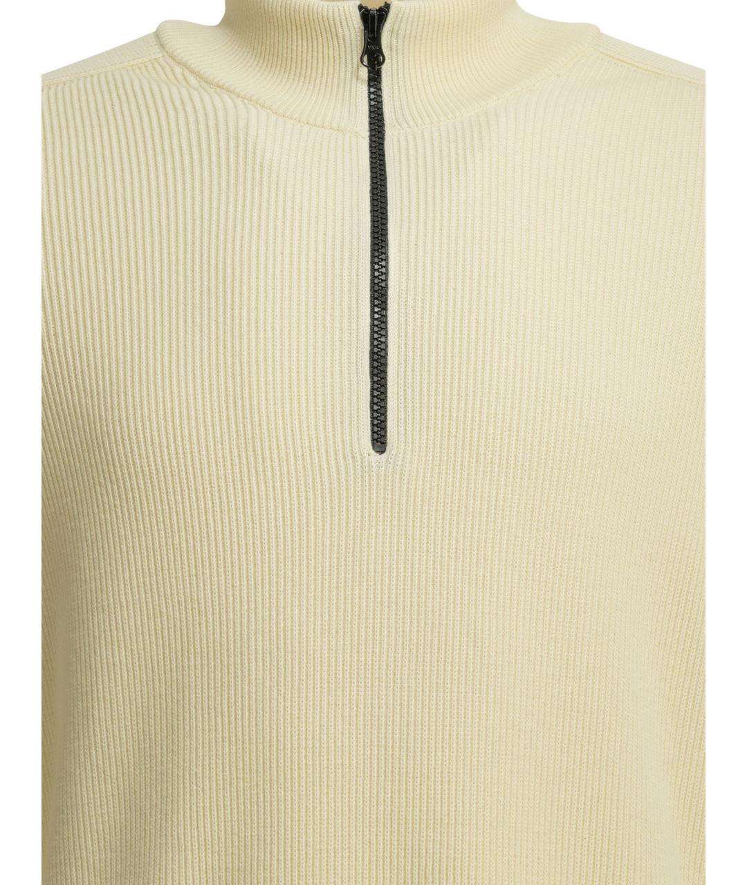 STONE ISLAND Белый хлопковый джемпер / свитер, фото 3