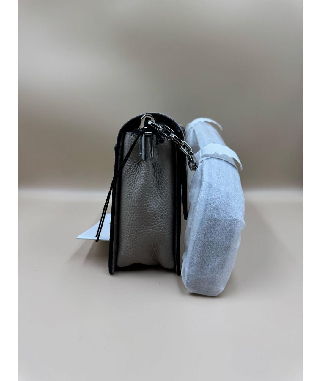 KARL LAGERFELD Бежевая кожаная сумка через плечо, фото 4