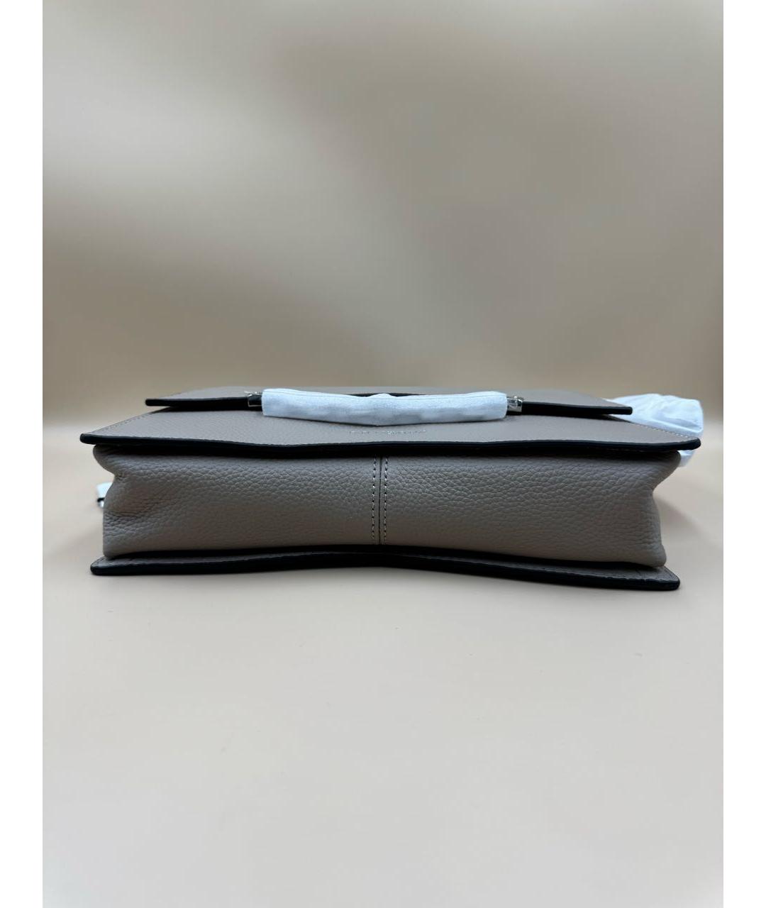 KARL LAGERFELD Бежевая кожаная сумка через плечо, фото 5