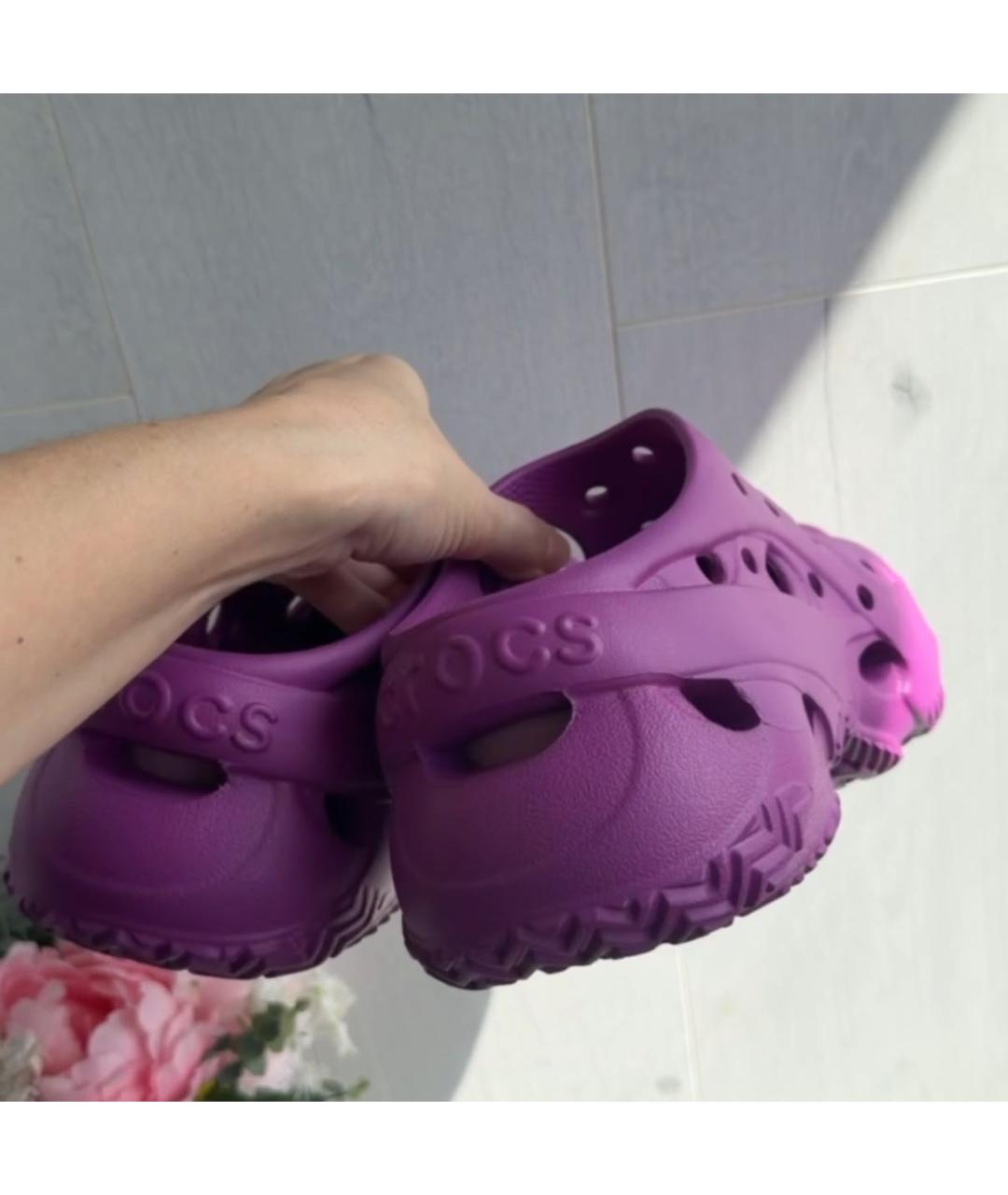 CROCS Фуксия резиновые сабо, фото 4